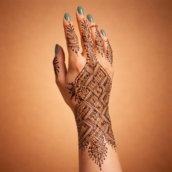 Plain Henna (Weaves and Line Shape)